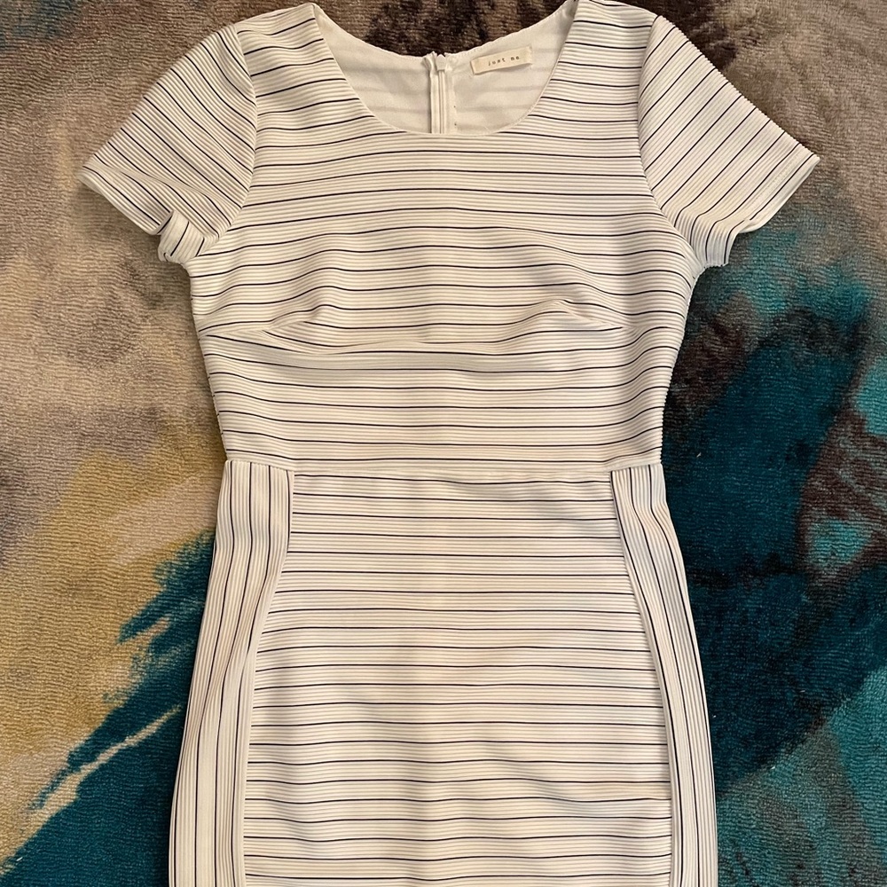 Fitted striped mini dress